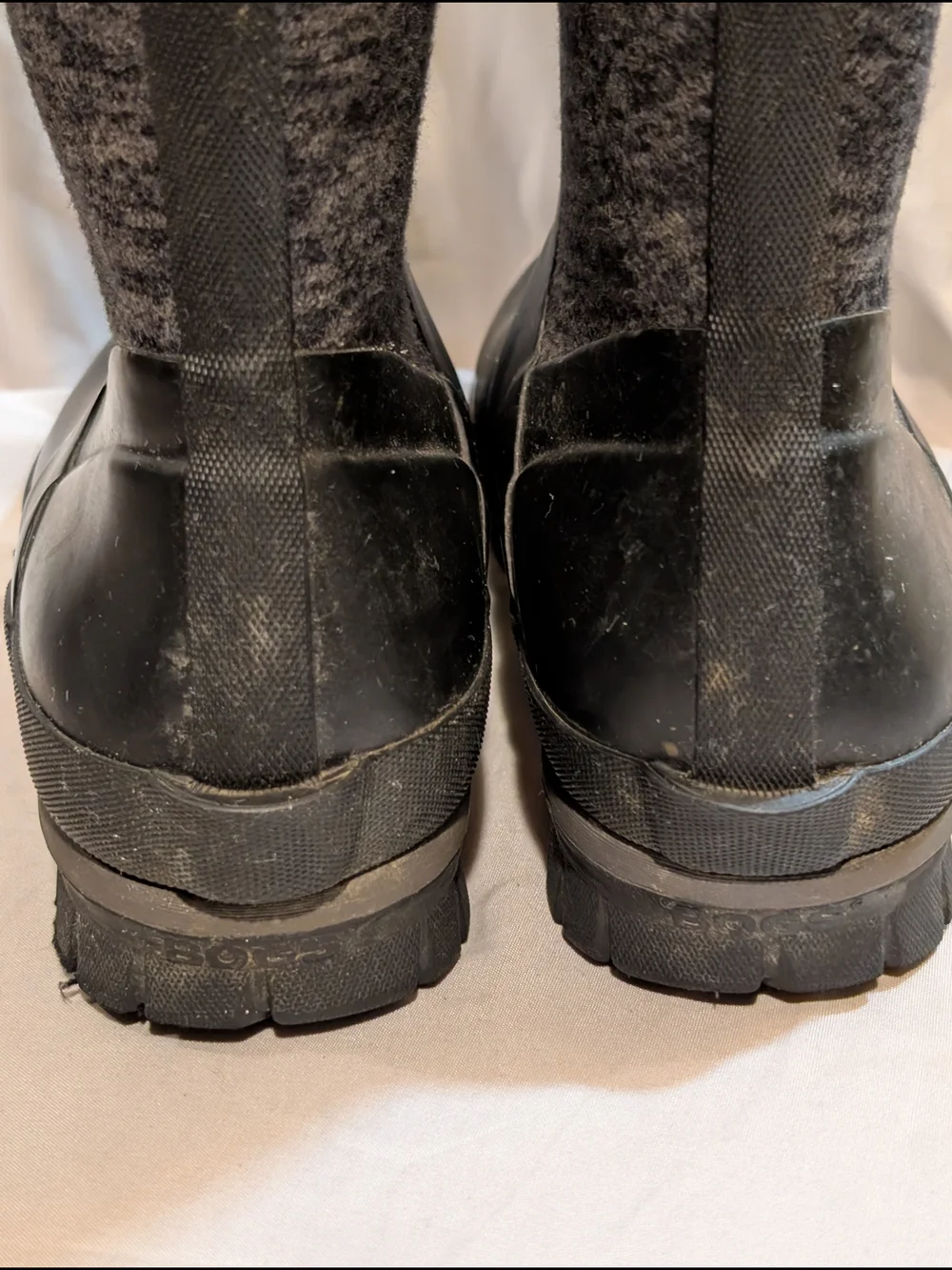 Bogs Crandell Tall Black & Gray Pull-On Waterproof Boots